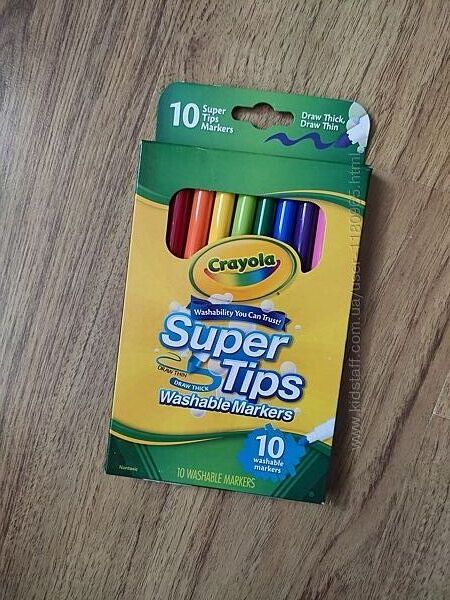 Детские маркеры смываемые набор 10шт. Super tips washable markers Crayola