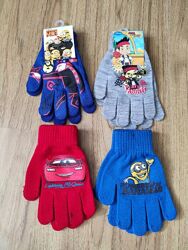 Детские перчатки для мальчика Пират Джек, Тачки Маквин, Самолёты, черепашки н