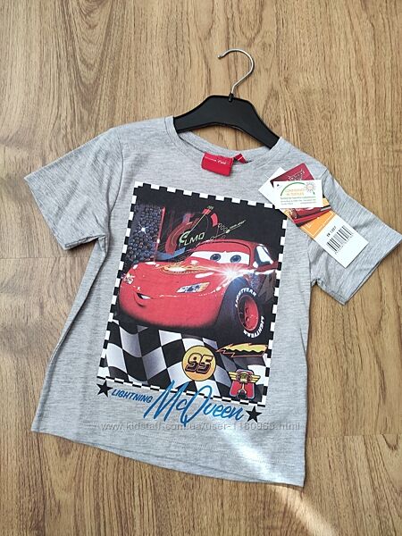 Детская футболка машина Тачки Маквин молния р.104, 128 Disney