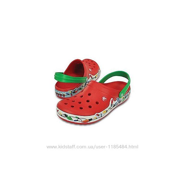 Сабо з мигалками Crocs Crocband Holiday Lights Classic Clog W11. Оригінал