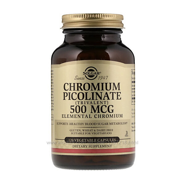 Chromium Picolinate 500 mcg хром пиколинат солгар