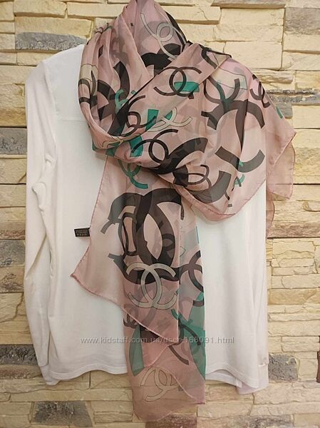 Шарф chanel , натуральний шовк