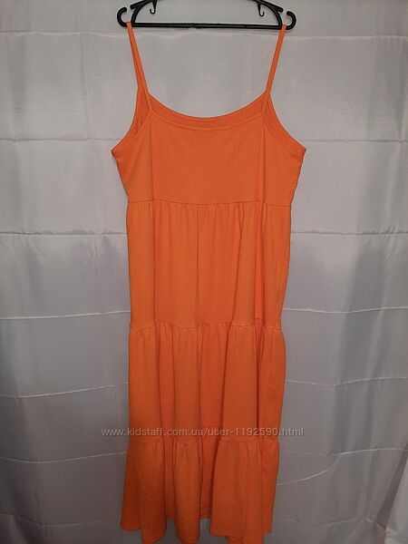 Літня сукня кольору апельсин, розмір 50/52