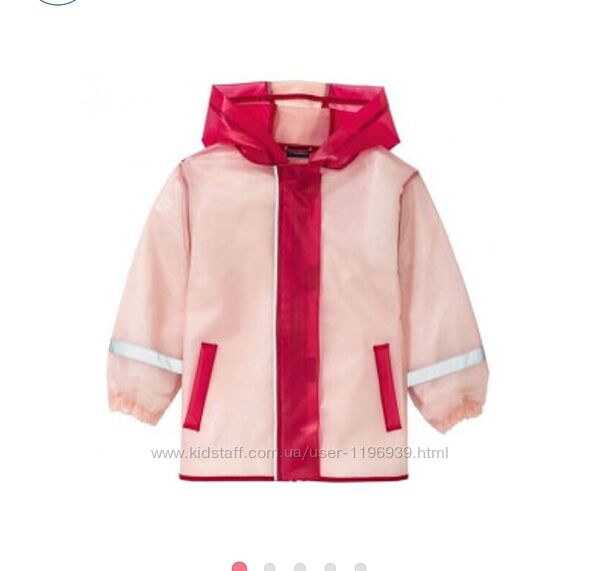 Lupilu. куртка-дождевик прозрачная для девочки 122/128 размер