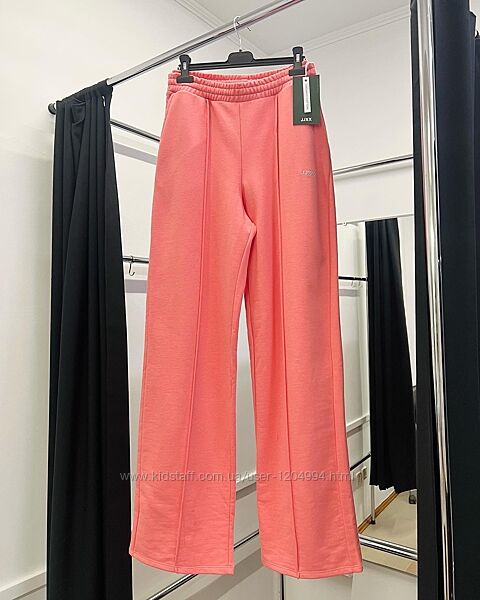  натуральні бавовняні рожеві прямі джогери спортивні штани jjxx