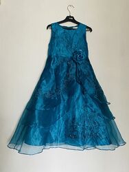Святкова пишна сукня бірюзова 8-10 років 
