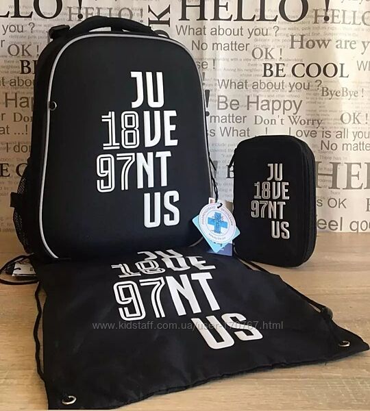 Набір Kite SET JV21-531M FC Juventus, рюкзак, пенал, сумка для взуття 