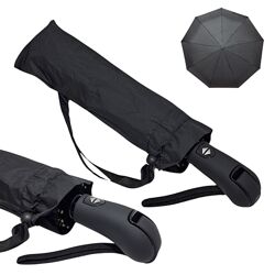 Черный зонт автомат с куполом 120 см. от фирмы Feeling Rain 940