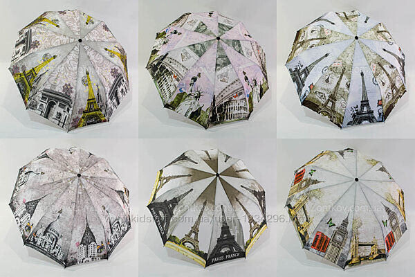 Складана жіноча парасолька напівавтомат Bellissimo місто на 10 спиць 491