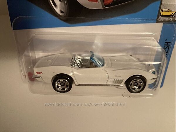 Машинка hot wheels 2024 hw factory fresh 5/10 White Stingray Corvette