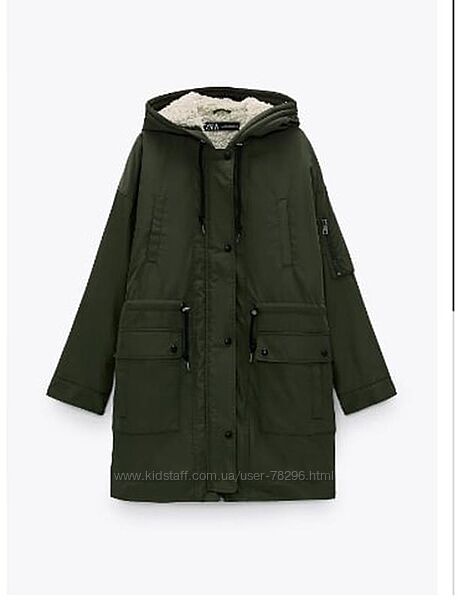 зимняя парка Zara размер в наличии XS S M L