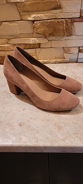 Туфли, оригинал, бежевый замш Calvin Klein р-р 38-39