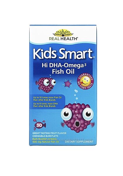 Kids smart омега 3 для дітей - 30 жувальних капсул - omega 3