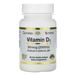 Вітамін D3 - 2000 -  90 капсул - California Gold Nutrition