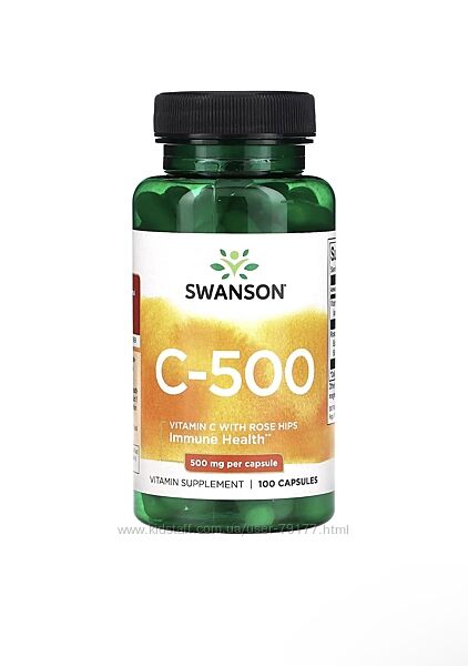 Вітамін с 500 - swanson - 100 капсул