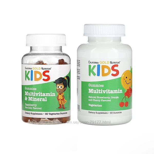 Мультивітаміни для дітей - 60 шт - california gold