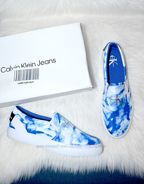 Текстильные мокасины слипоны Calvin Klein CKLeia 38.5 и 39.5 размер