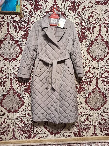 Утепленное трендовое стеганое пальто Monica Milano 48-50 размер