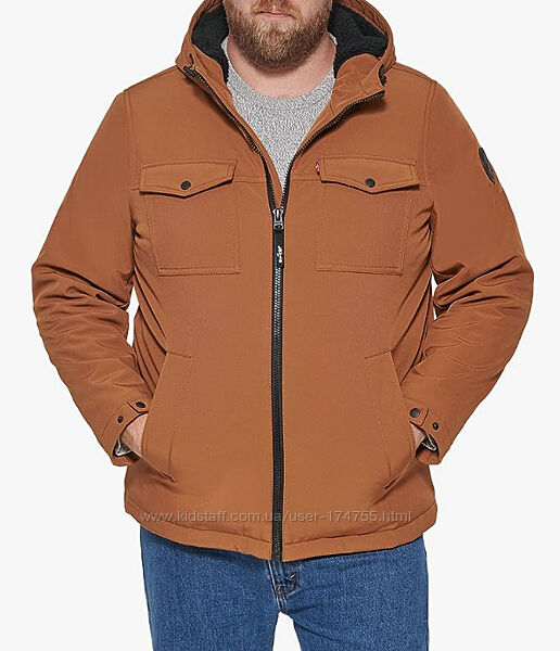 Чоловіча утеплена куртка Levi&acutes Soft Shell на шерпі розмір 3XL