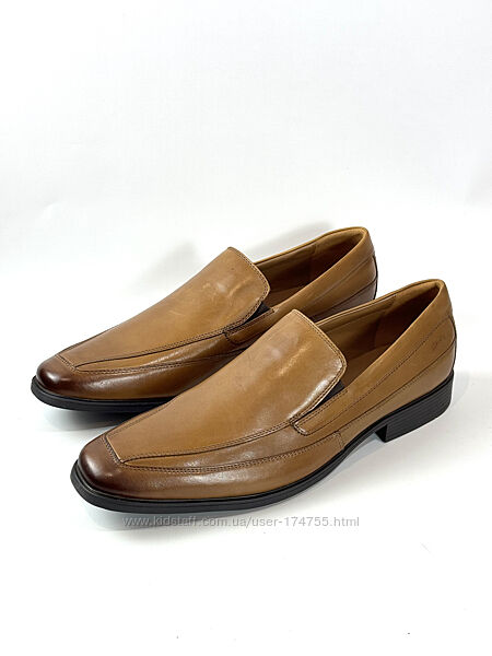 Чоловічі шкіряні мокасини туфлі Clarks Tilden Free 49,5 розмір