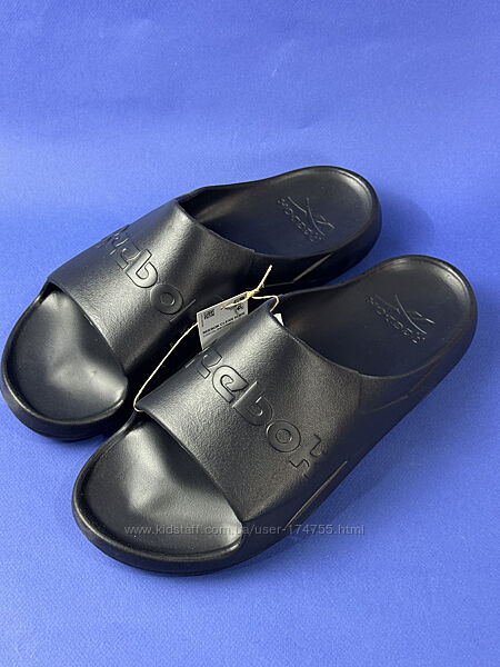 Чоловічі чорні шльопки тапки Reebok Clean Slide 44.5 45.5 47 розмір