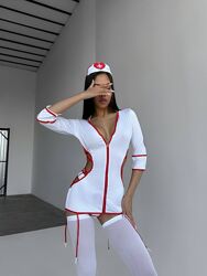 An8015 рольовий костюм медсестри білий 