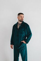 Michael 20715 велюрова піжама для чоловіків сорочка і штани