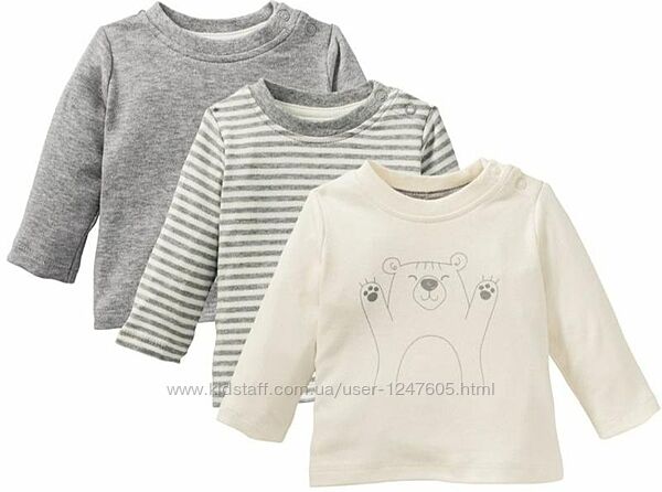 Набір дитячих регланів Lupilu 3 шт