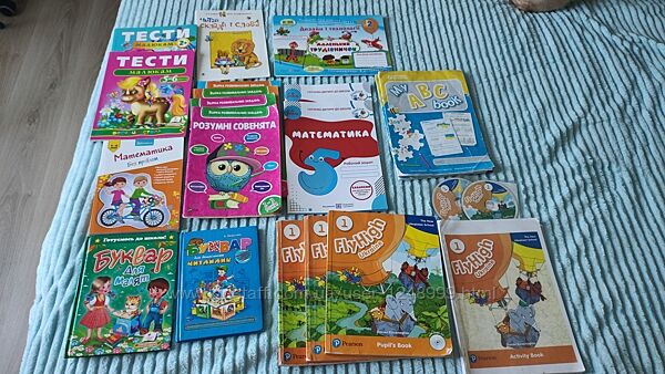 Книги, тести, буквар, fly high 1, математика 