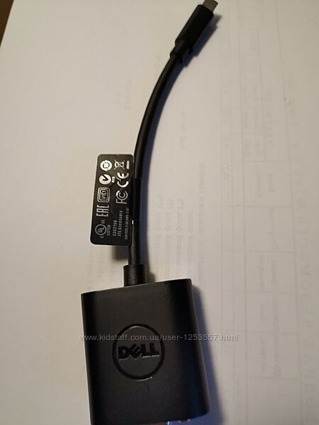 Перехідник Dell Mini DisplayPort to VGA, новий.