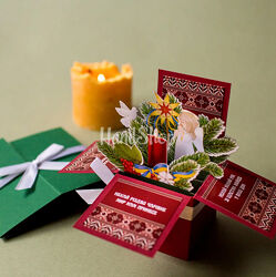 Листівка коробочка обємна Різдво Новий рік 2026 ангел