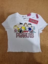 Жіноча укорочена футболка з принтом peanuts