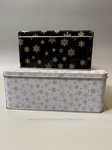 Набір металевих подарункових коробок, набір 2 штуки