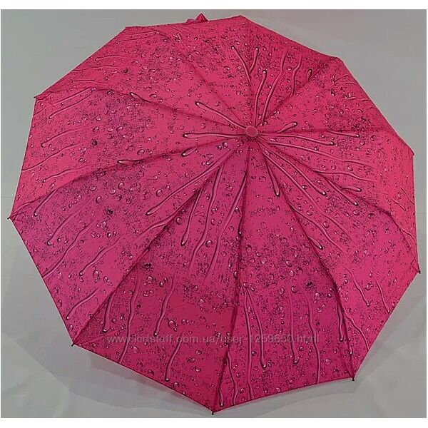Женский зонт полуавтомат капли дождя от фирмы MAXY KOMFORT 10спиц антиветер