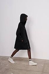 Zara оригинал зара кофта худі легкое пальто черное капюшоном чорне накидка
