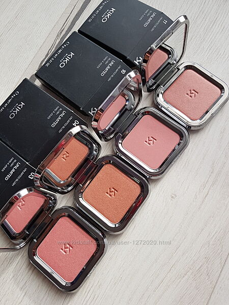 Матові румяна Kiko unlimited blush 01 03 05 06 09 10 11