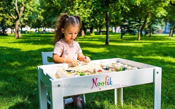 Дитячий світловий стіл-пісочниця Noofik. Набір для гри з піском у подарунок