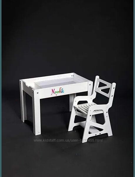 Дитячий зростаючий комплект - світловий столик і зростаючий стілець Noofik