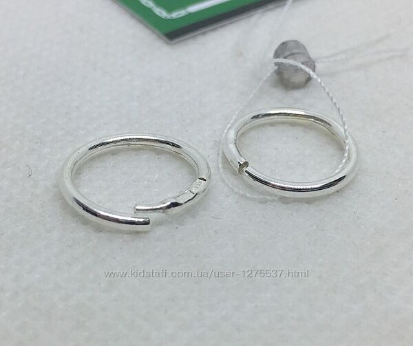 Новые красивые серебряные серьги кольца 10 20 30 50 мм Серебро 925 пробы