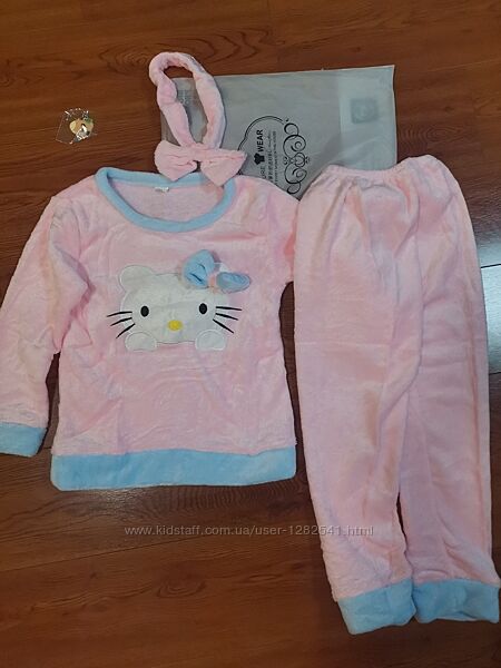 Детская пижама очень мягкая флисовая для девочки Хэлло Китти Hello Kitty