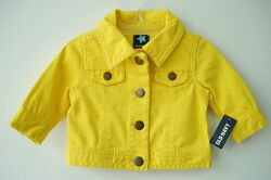 Дитяча джинсова жовта куртка дівчинці 6-12міс 64-74см Old Navy