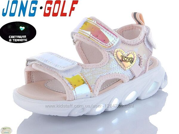 Светящиеся босоножки для девочек Jong Golf 20087 размеры 22-32
