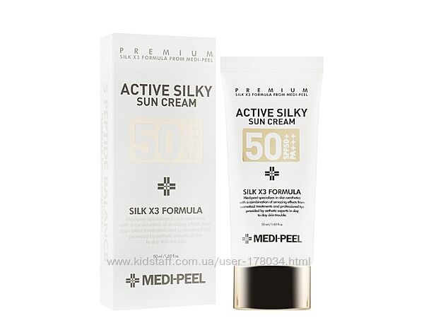 Люксовый солнцезащитный крем крем medi-peel active silky sun cream