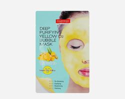 Кислородная очищающая маска с куркумой Purederm Deep Purifying Yellow  
