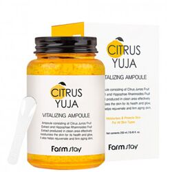 Ампульная сыворотка с экстрактом юдзу FarmStay Citrus Yuja Vitalizing Ampou