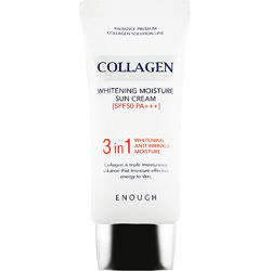 Солнцезащитный крем для лица с морским коллагеном Enough Collagen 3in1 Whit