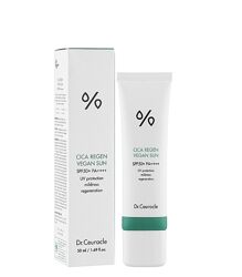 Солнцезащитный веганский крем для лица с центеллой Dr. Ceuracle Cica Regen 