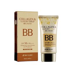 Коллагеновый бб крем 3W Clinic Collagen & Luxury Gold BB Cream SPF50/PA