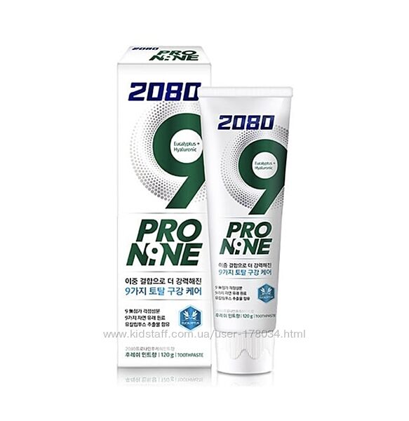 Зубная паста с эвкалиптом и гиалуроновой кислотой 2080 Pro Nain Fresh 