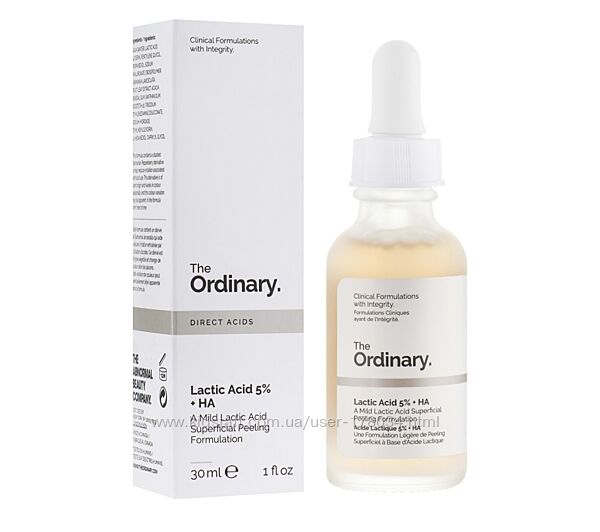 Пилинг с 5 молочной и гиалуроновой кислотой The Ordinary - Lactic Acid 5 